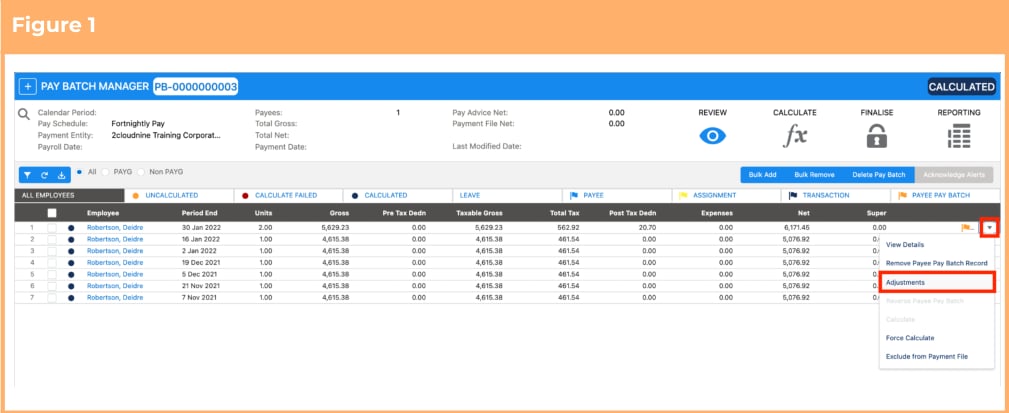 Screenshot from QRG Create Leave Accruals Manually