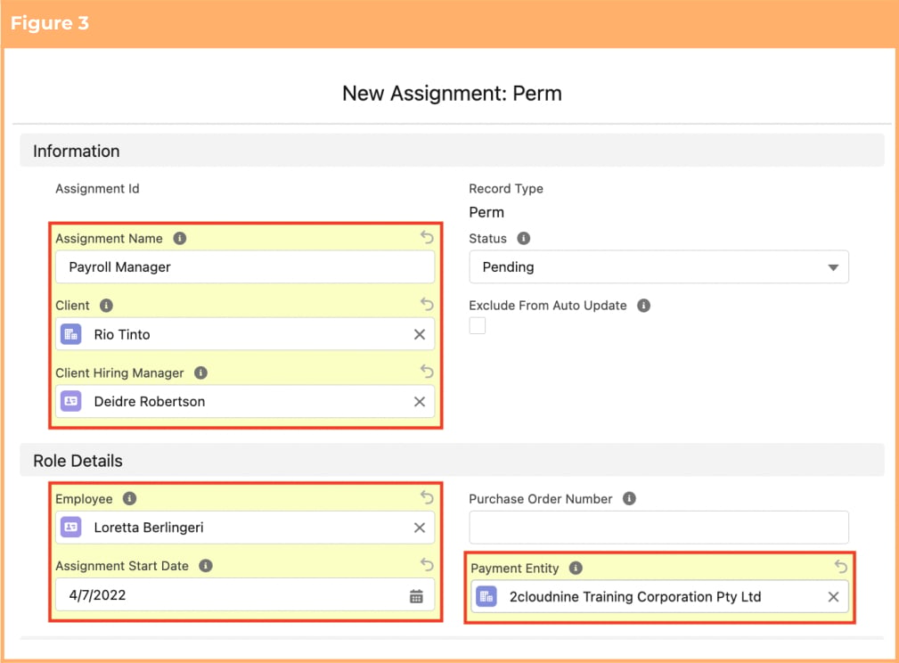 Screenshot from QRG Create an Assignment - Perm