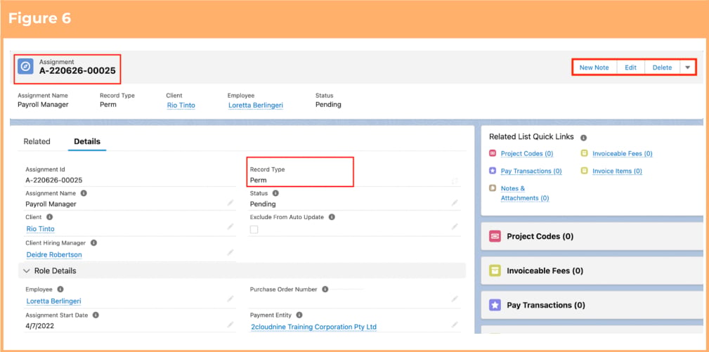 Screenshot from QRG Create an Assignment - Perm