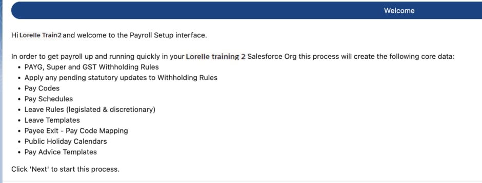 Screenshot from Configuration Guide To 2cloudnine Payroll Suite v1.13