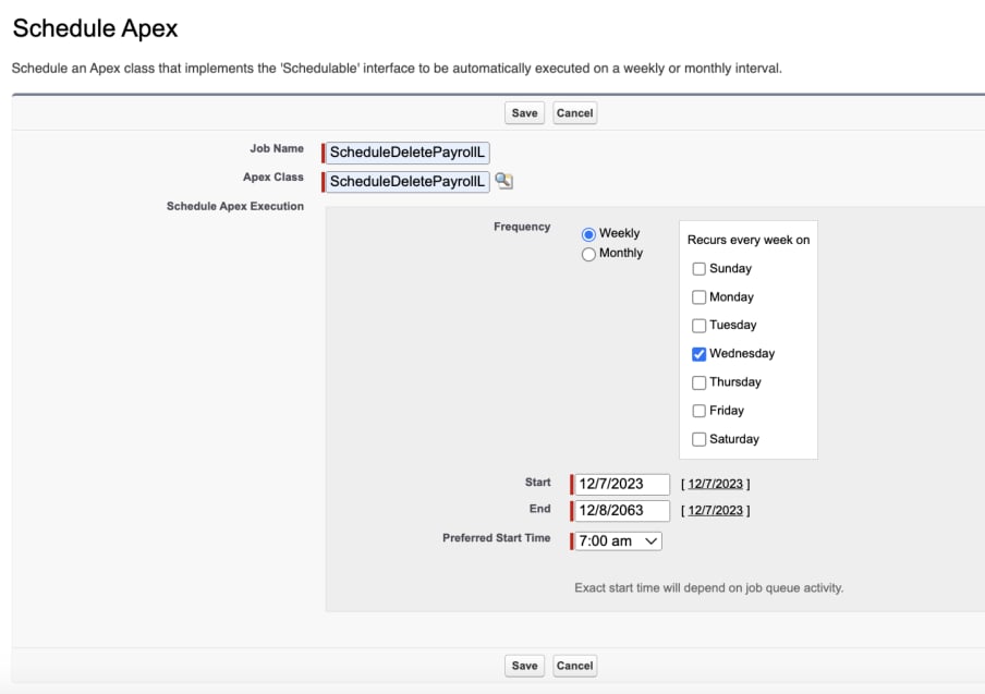 Screenshot from Configuration Guide To 2cloudnine Payroll Suite v1.13