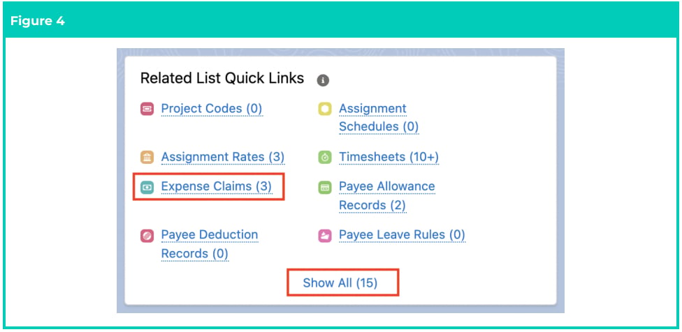 Screenshot from QRG Create an Expense Claim as a Payroll User