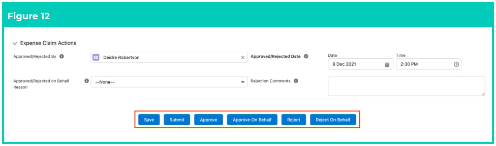 Screenshot from QRG Create an Expense Claim as a Payroll User