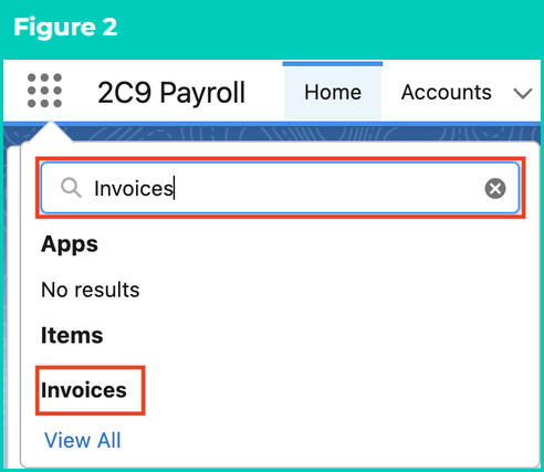 Screenshot from QRG Creating Re-Invoices