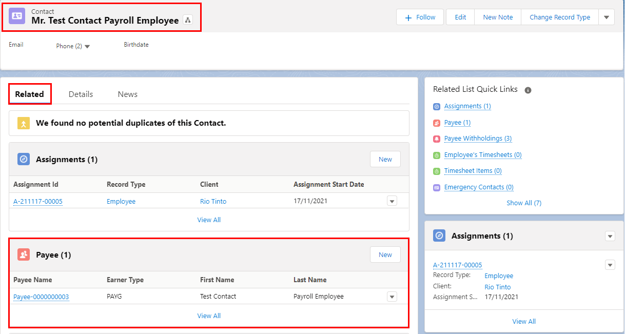 Screenshot from QRG Create a Payee Deduction - PAYG