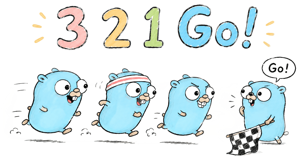 Go gophers racing — 3, 2, 1, Go!