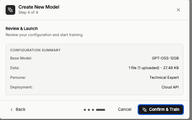 Confirm and train Confirm and train