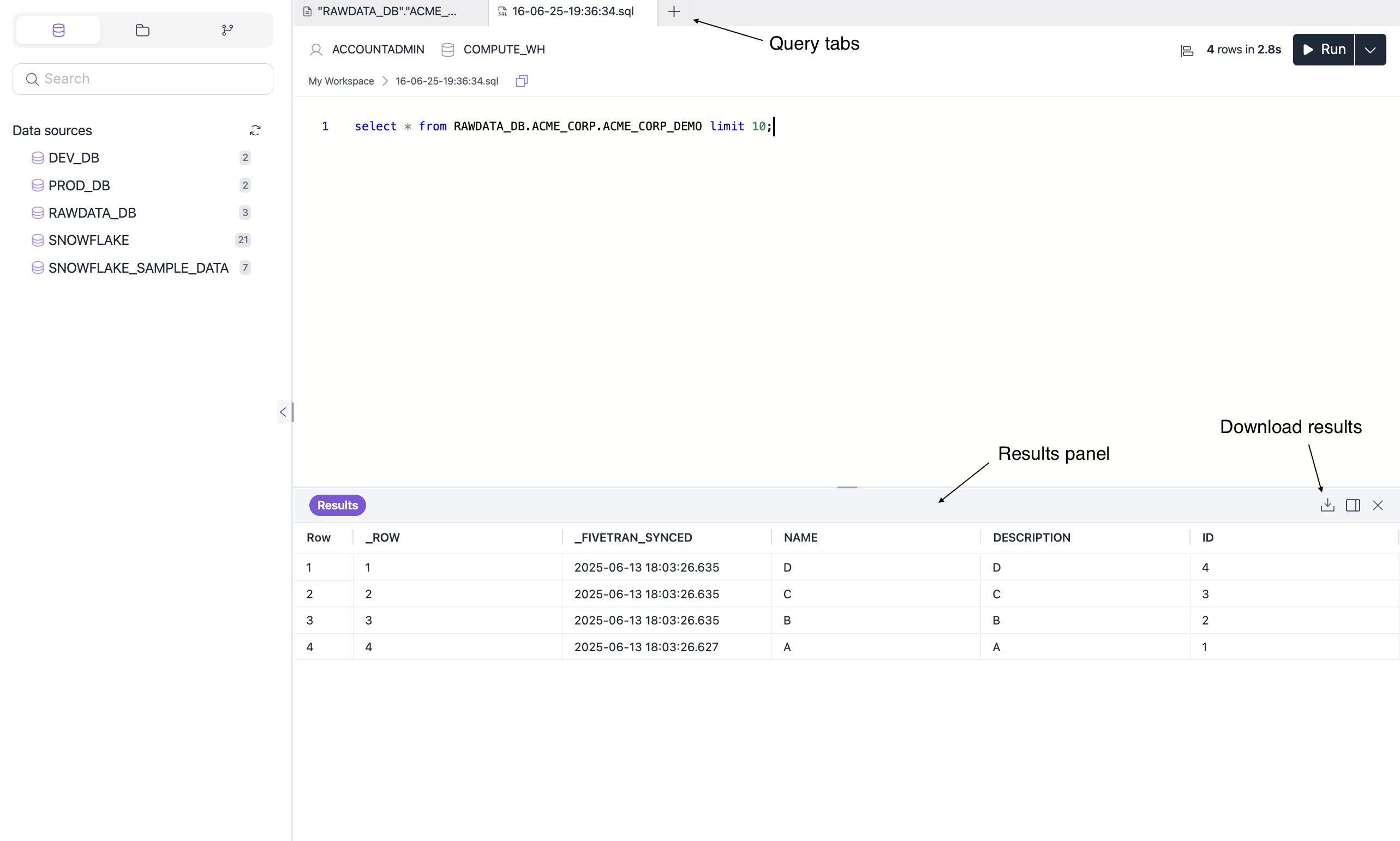 SQL Lab Query Interface