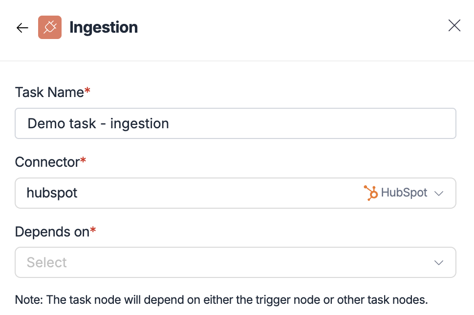 Ingestion Task Configuration
