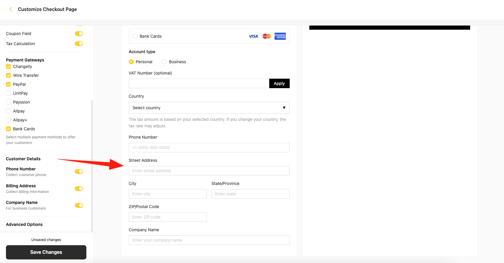 Feature Settings Configuration