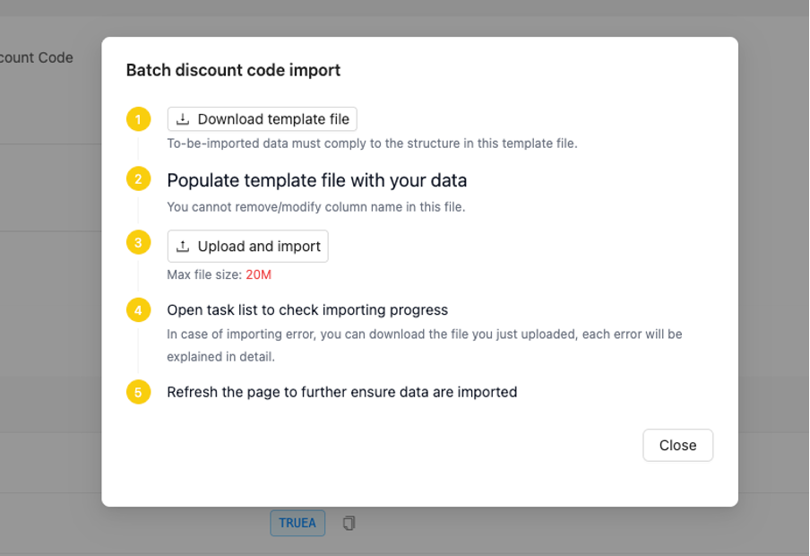 Import external codes
