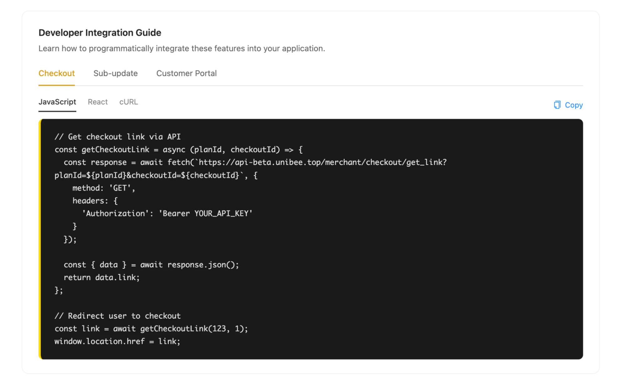 Developer Integration Guide