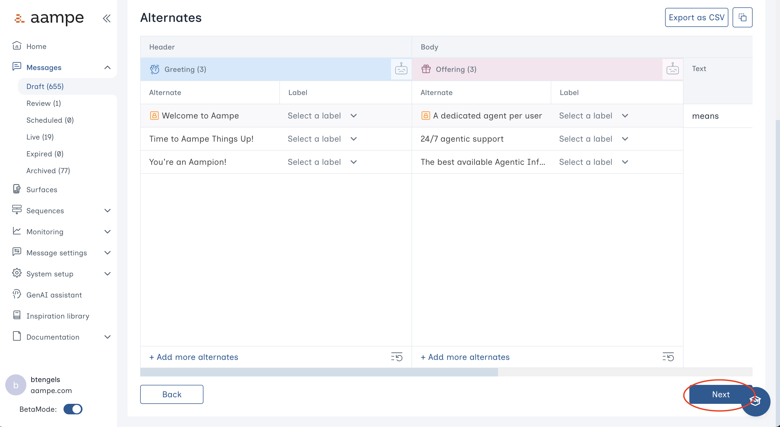 Review Alternates Pn