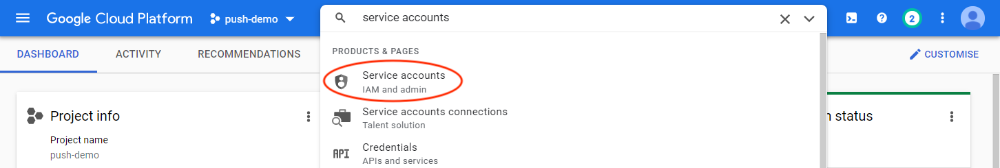 8 Service Account Pn