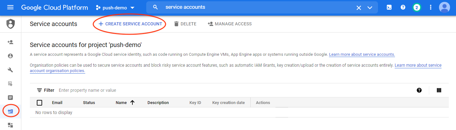 9 Service Account Form Pn