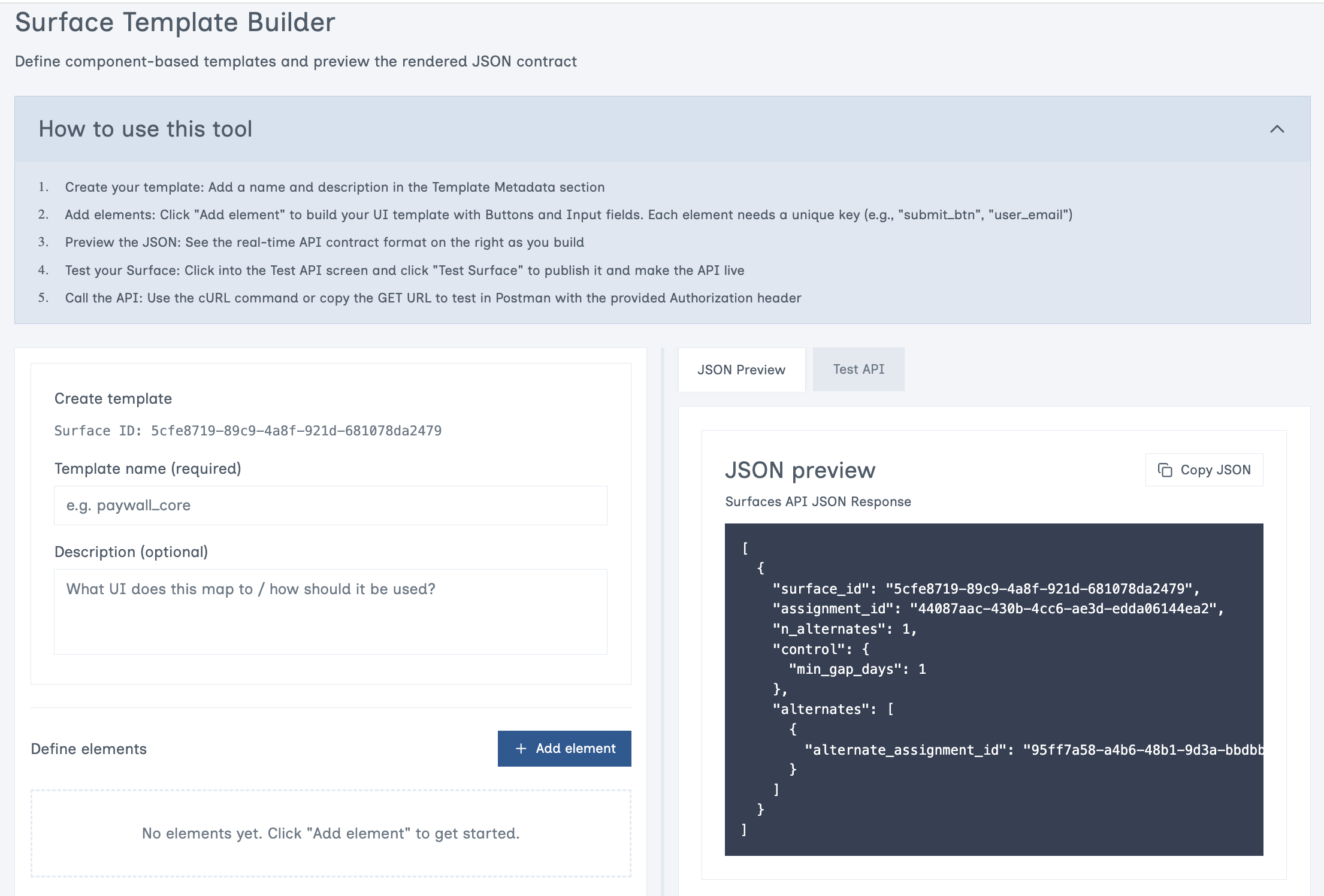 Surface Template Builder