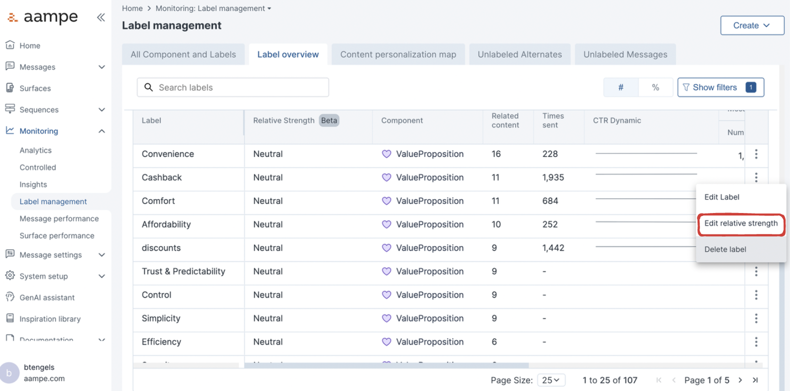 Label Weight Menu Pn