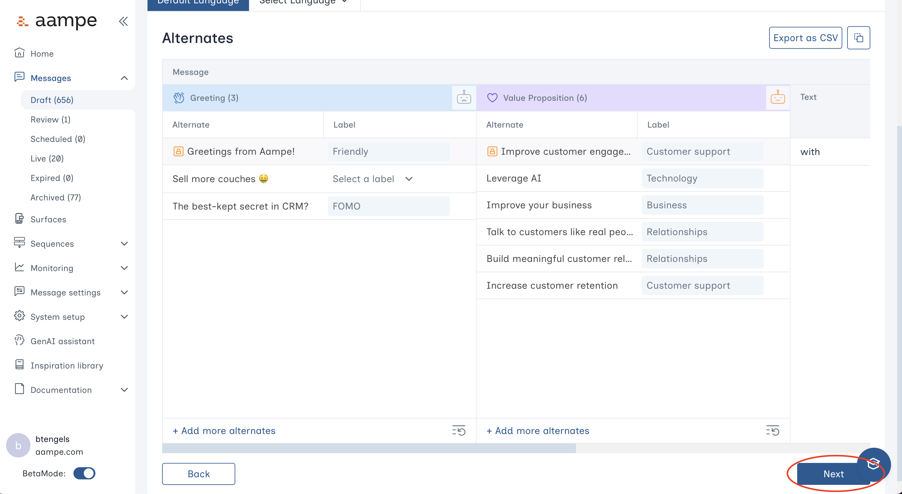 Review Alternates Pn