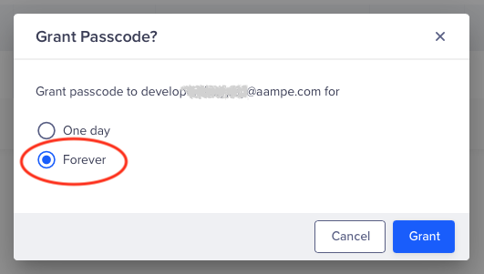 Grant Passcode Forever Pn Grant Passcode Forever Pn