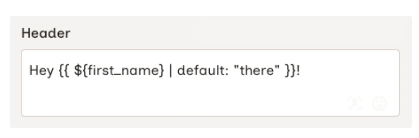 Braze Liquid syntax entered in the Aampe message builder