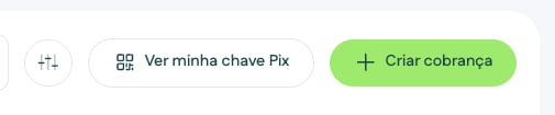 Botão Ver minha chave Pix em Cobranças