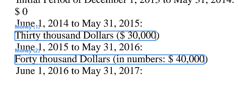 Exemplo de extração de valores monetários