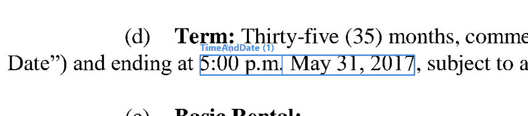 Exemplo de extração de hora e data