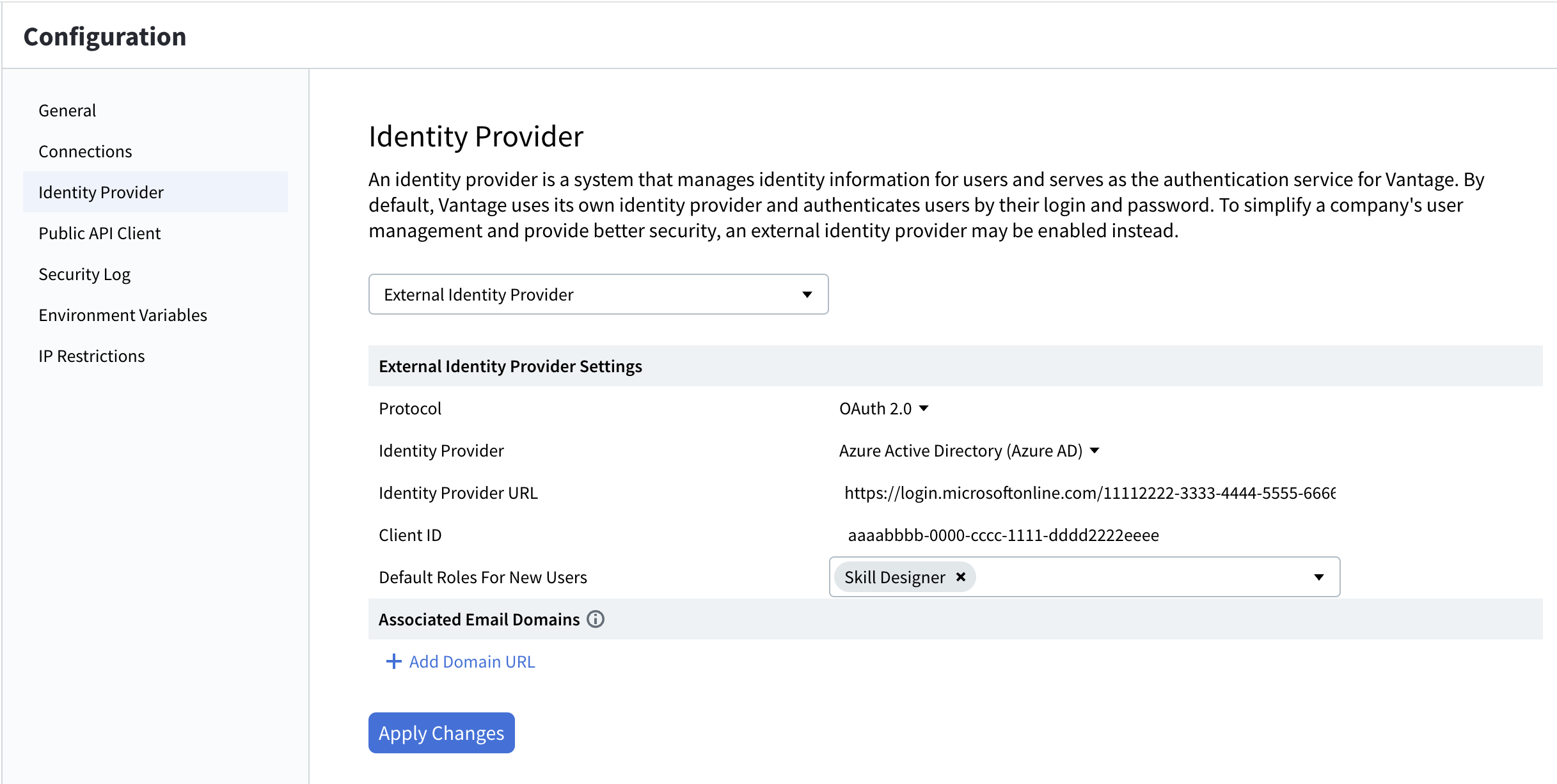 Set up an External Identity Provider for a tenant - ABBYY Documentation
