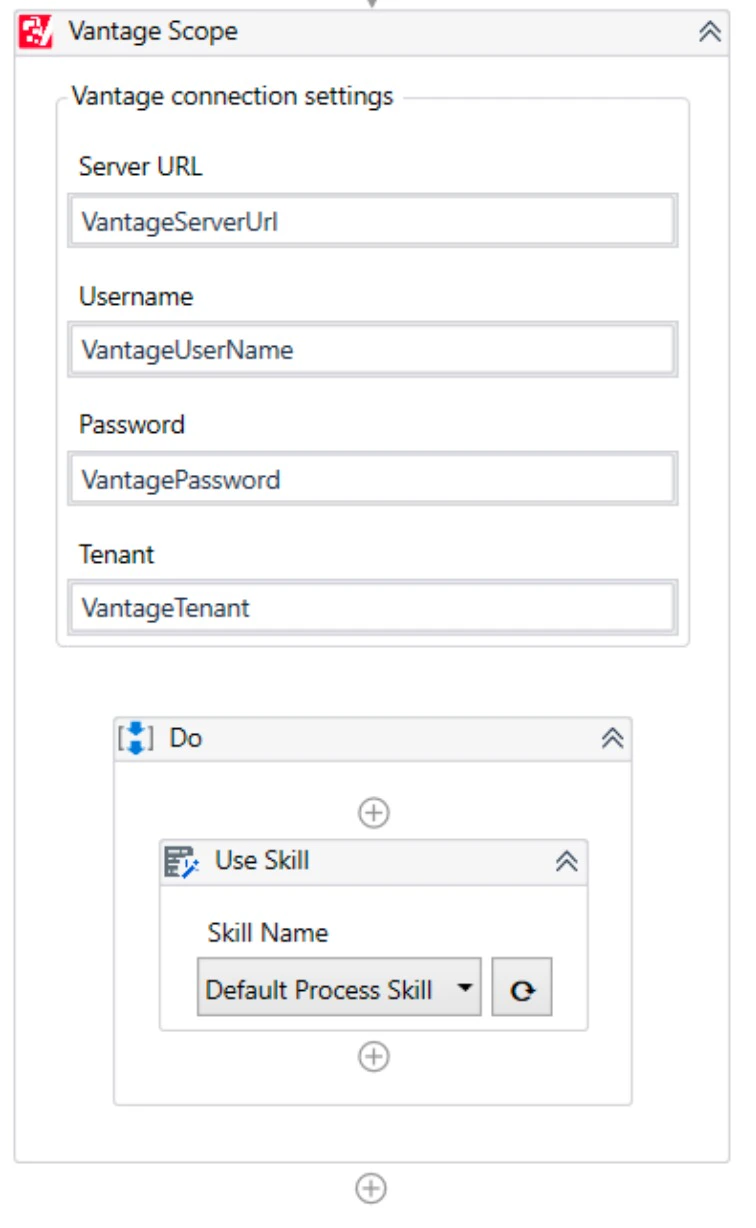 Vantage Scope activity UI