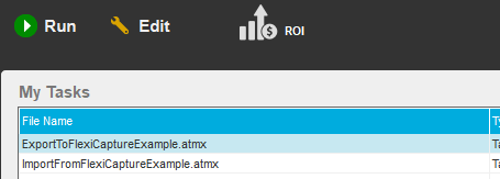 Screenshot of the Automation Anywhere Enterprise Client main window showing the imported sample tasks in the My Tasks list.