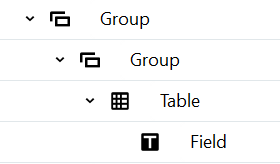 Nested table structure