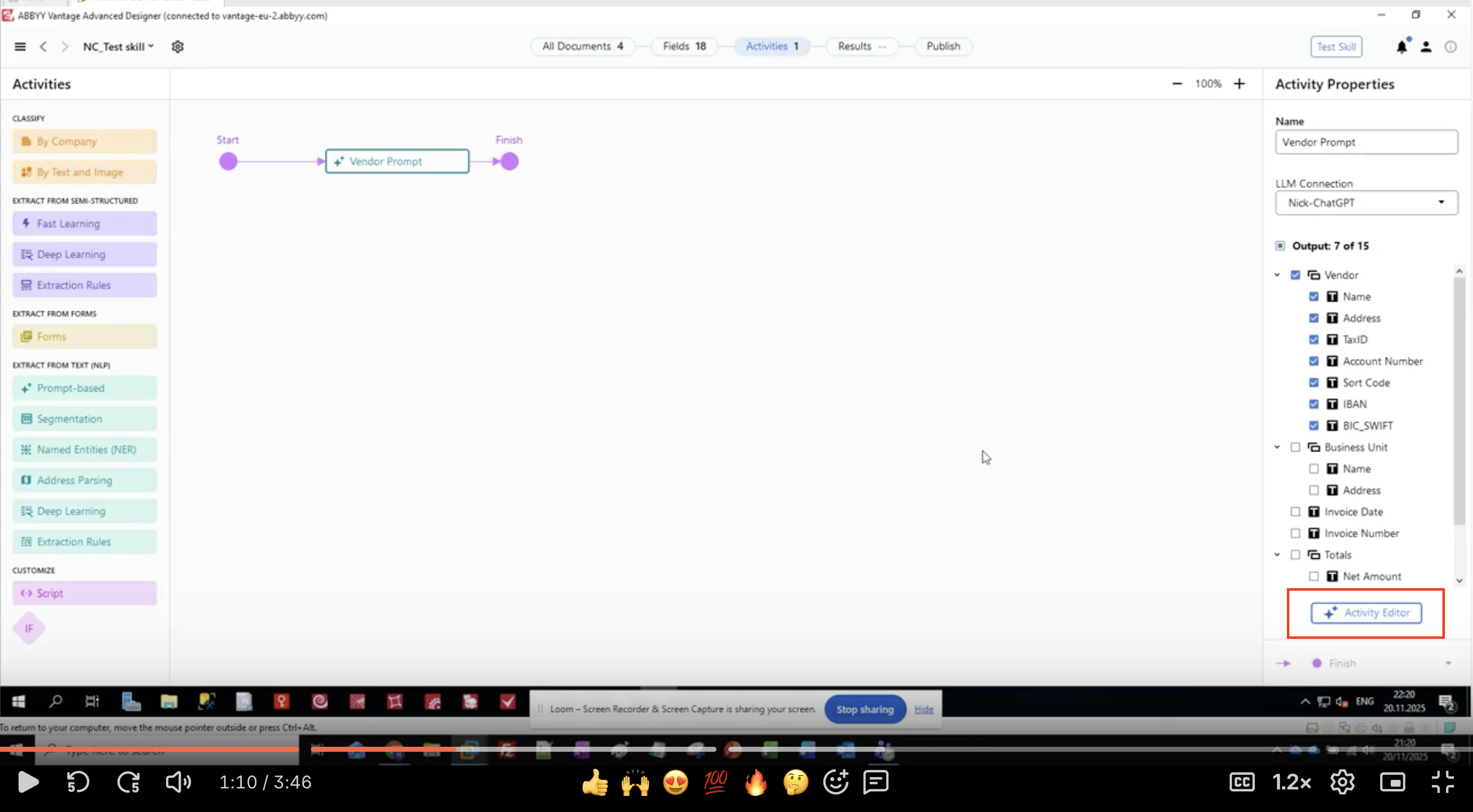 Struktur der Feldausgabe