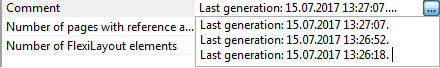 Screenshot of a multiple-line text parameter in the Properties pane, where an ellipsis button opens a multi-line text editor showing several lines of comment text.