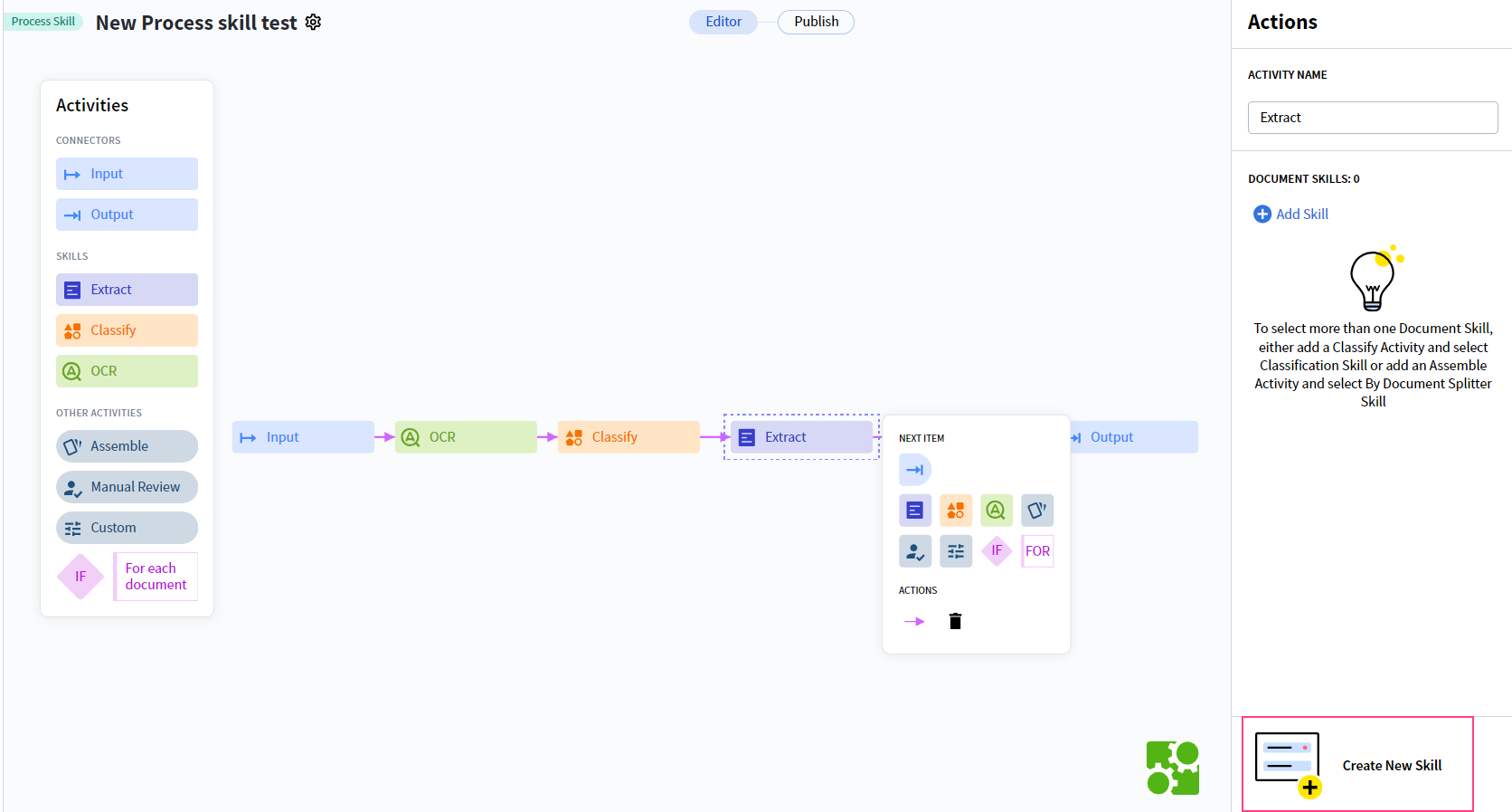 Creating Empty Document Skills