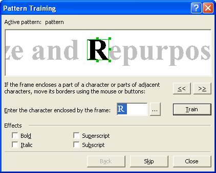 PatternTrainingDialog