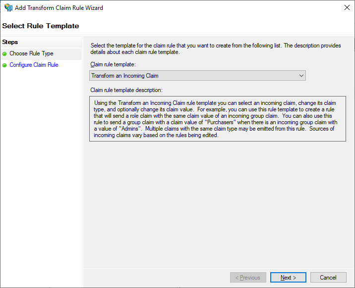 Transform Incoming Claim