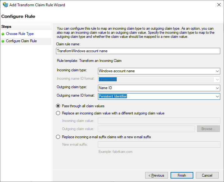 Configure Claim Rule