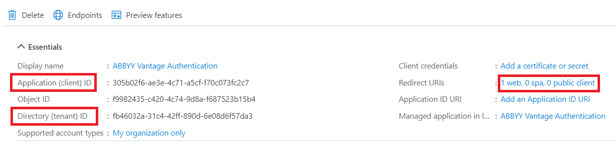 Azure AD Overview Page