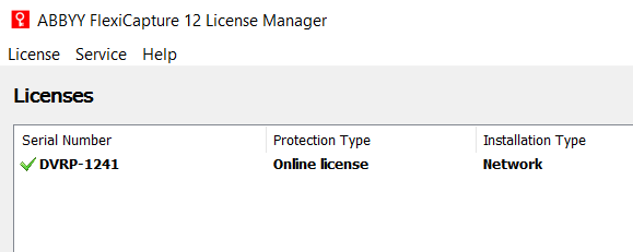 ABBYY FlexiCapture 12 のオンライン ライセンス - ABBYY Documentation