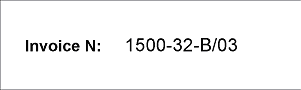 Screenshot of invoice page 1 with the Invoice number field printed at good quality