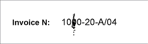 Screenshot of invoice page 3 with the printed Invoice number field on a noisy image