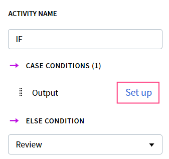 Einrichtung der Condition-Aktivität