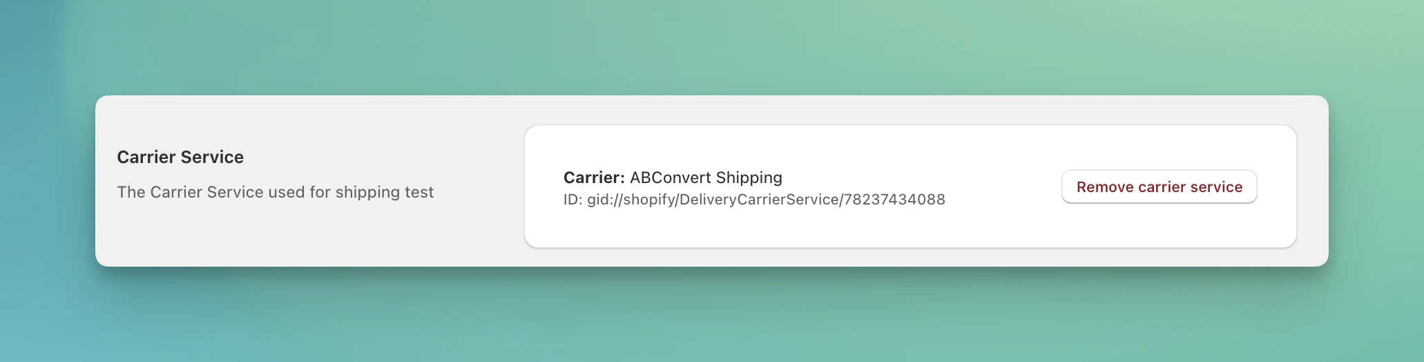 Carrier service