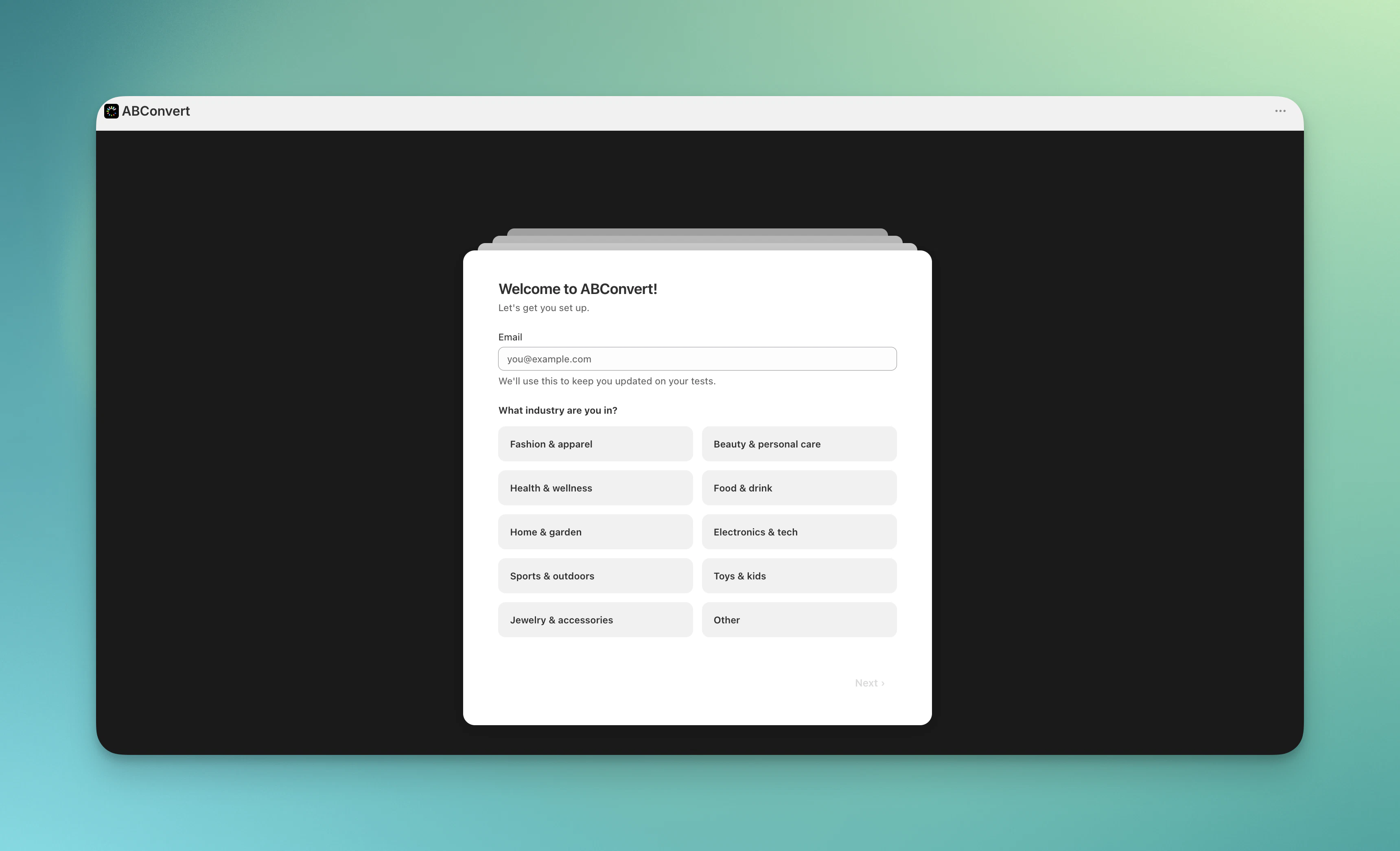 Onboarding survey