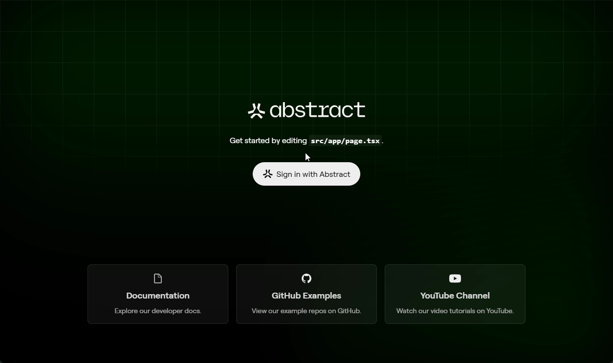 Abstract Global Wallet with useLoginWithAbstract Light