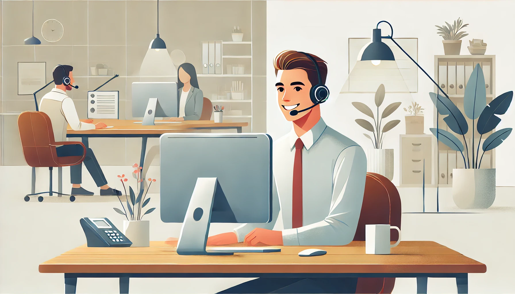 Customer support agent helping a customer