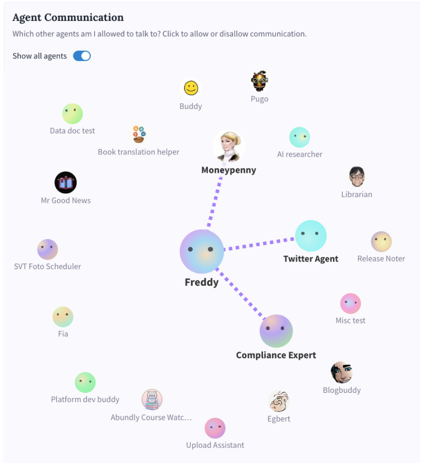 Agent to agent communication