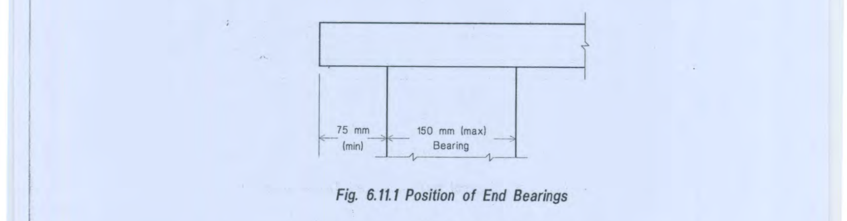 Fig. 6.11.1 Position of End Bearings