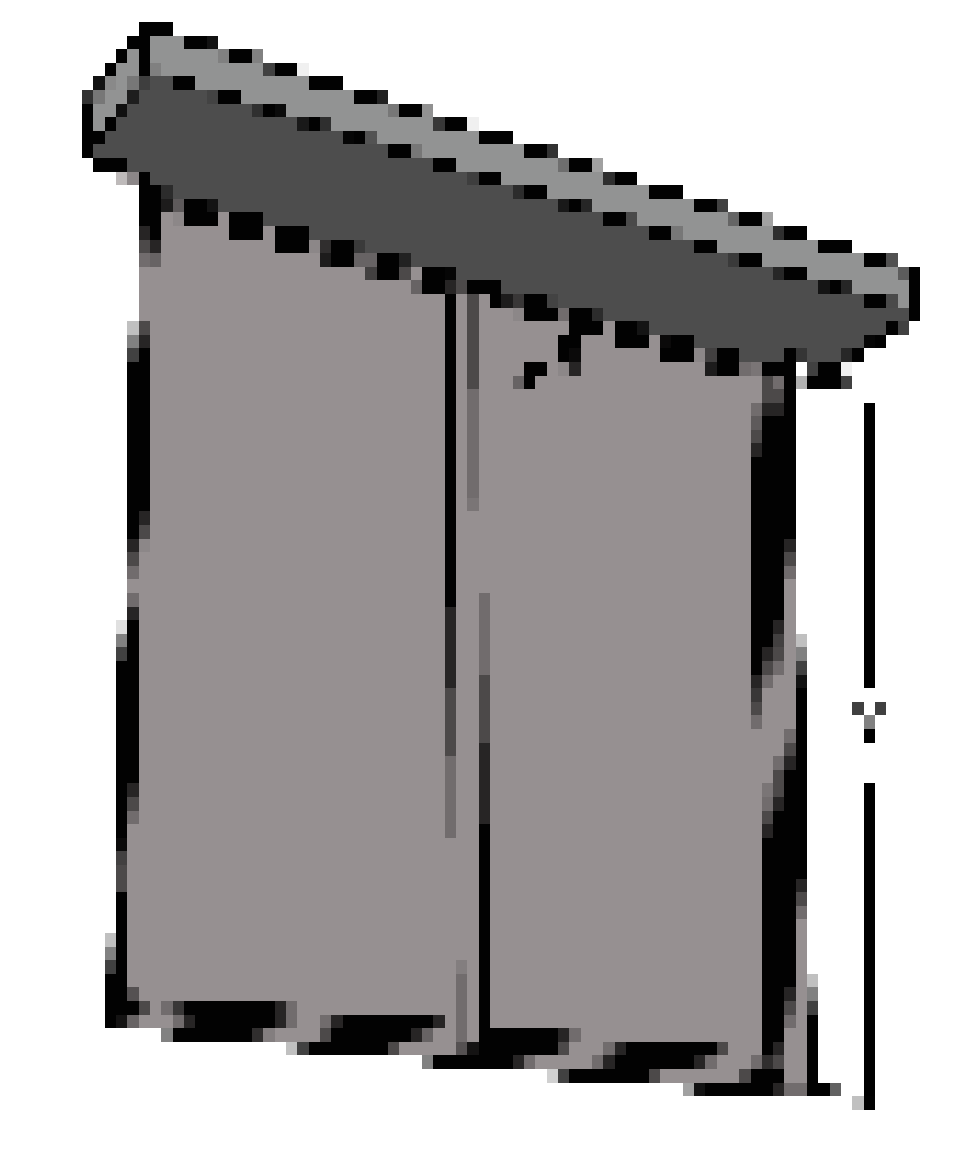 Horizontal shade geometry showing relationship between shade depth x and window height y (x ≥ 0.234y)