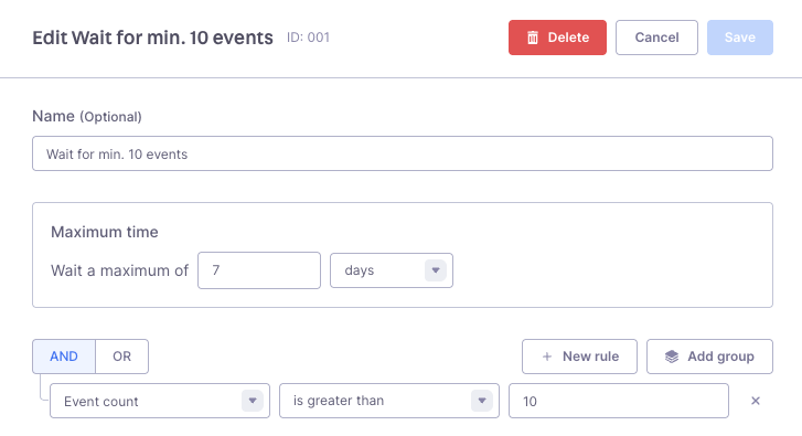 Wait Until Node configuration